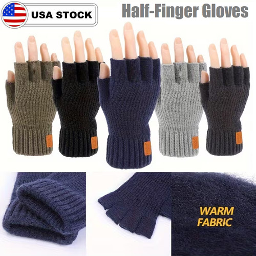 Men wool half - wool, half-finger