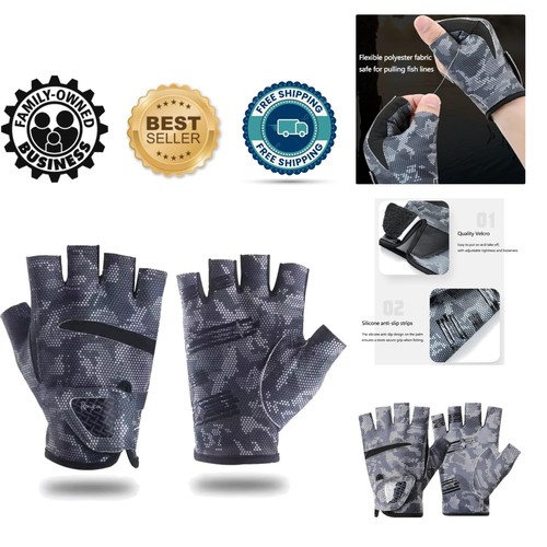 Adjustable half finger gloves - adjustable,